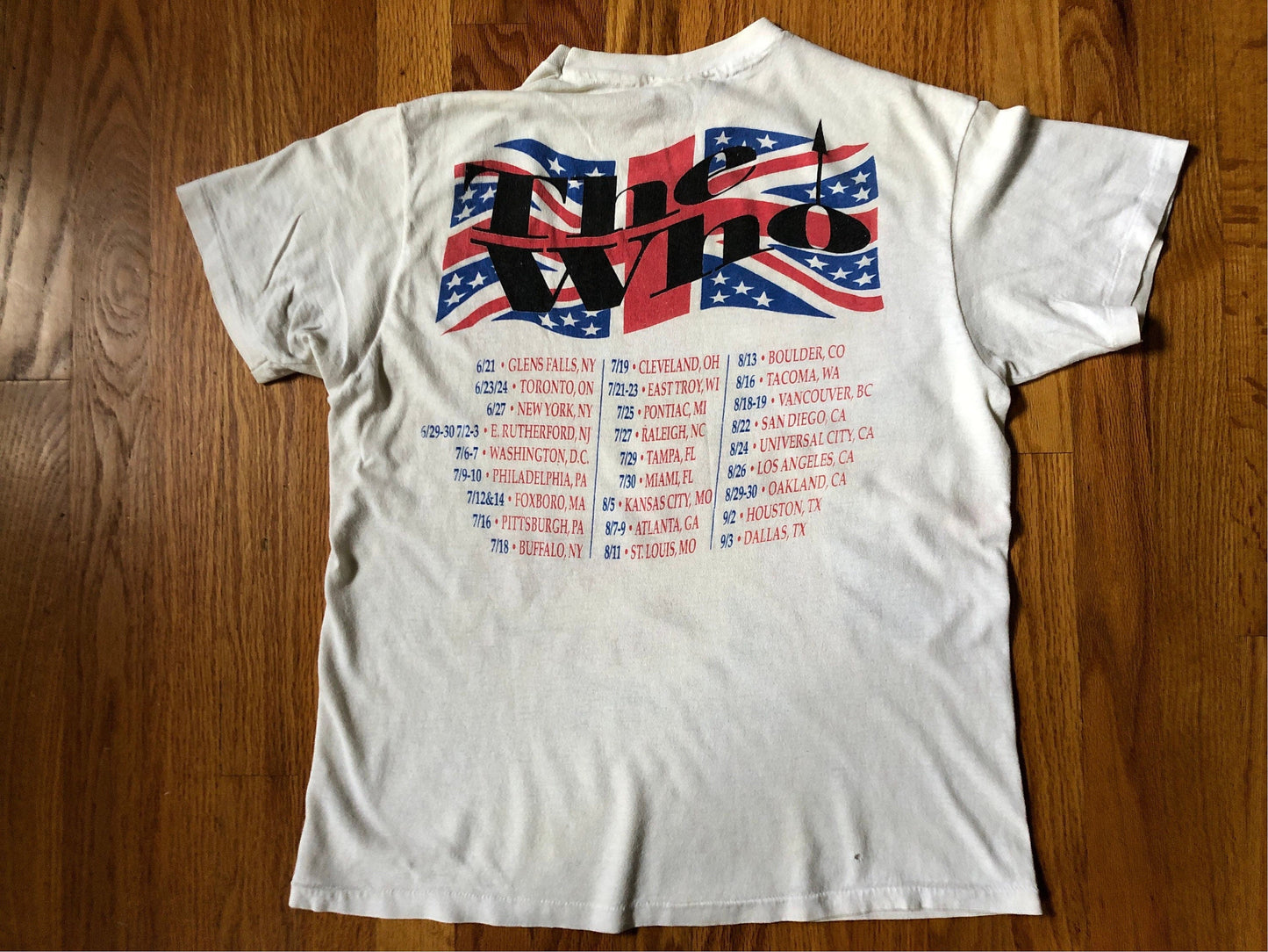 The Who • The Kids Alright Tour T-Shirt • Original 1989 Vintage Concert T-shirt • Pete Townshend • Roger Daltrey • Keith Moon • P.P.M.C.