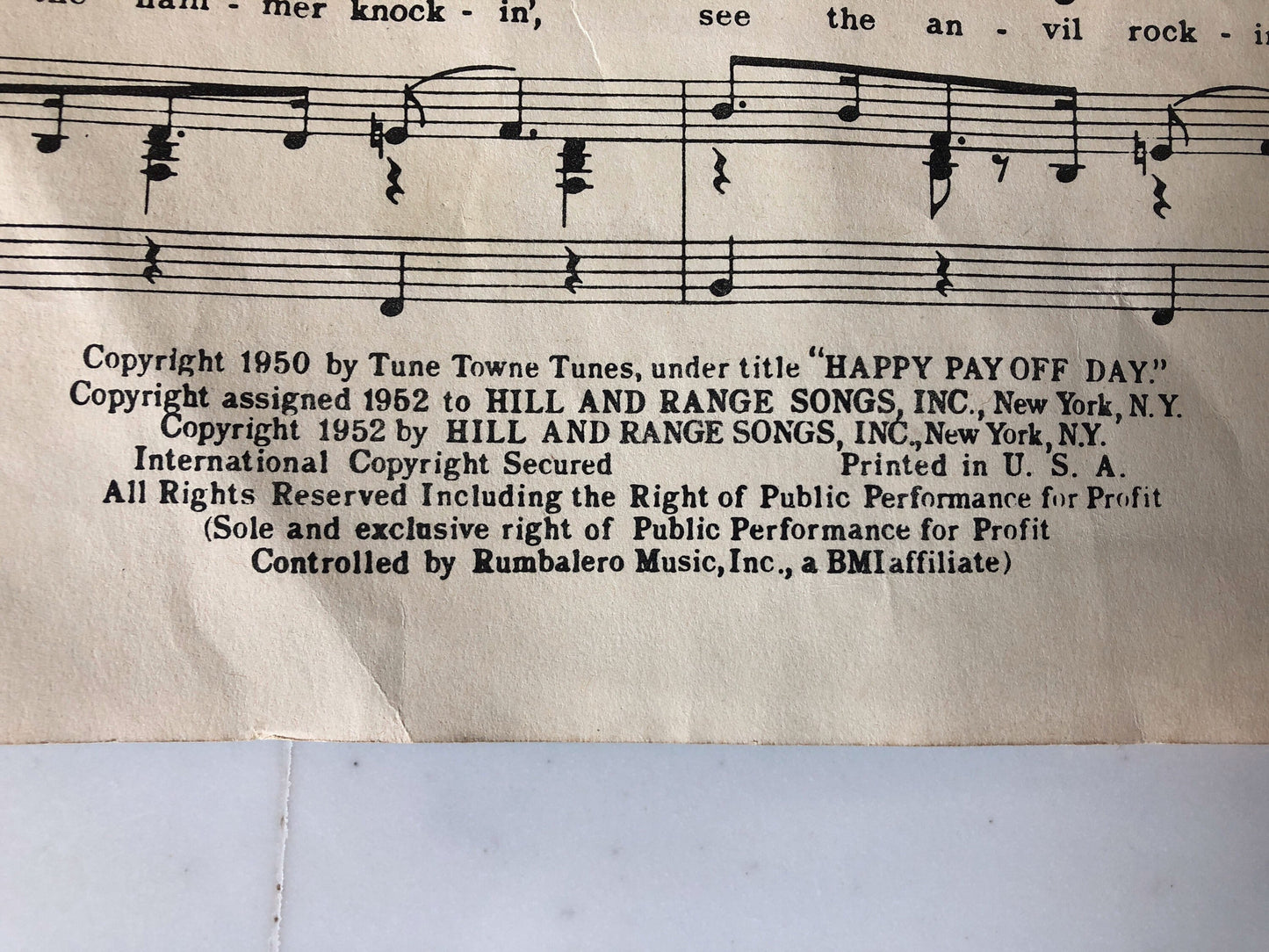 Ella Mae Morse | The Blacksmith Blues | Sheet Music Words and Music by Jack Holmes | Vintage Music Ephemera