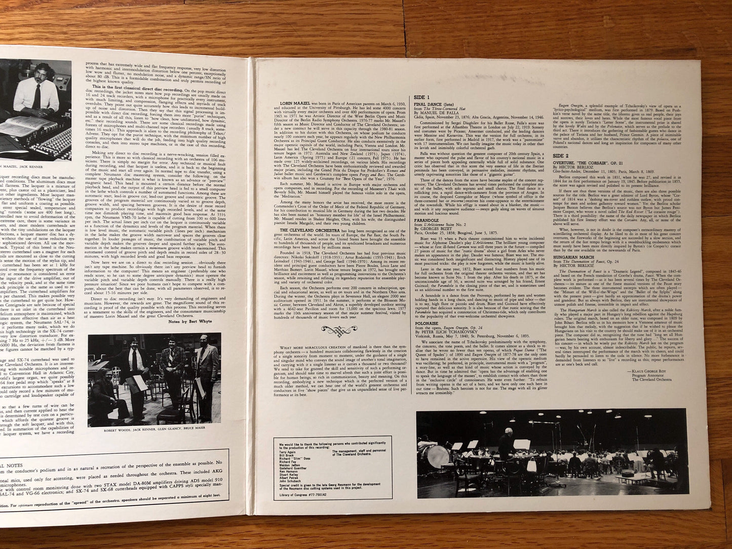 Lorin Maazel, The Cleveland Orchestra | Direct From Cleveland | 1977 Classical and Romantic Records | Tchaikovsky