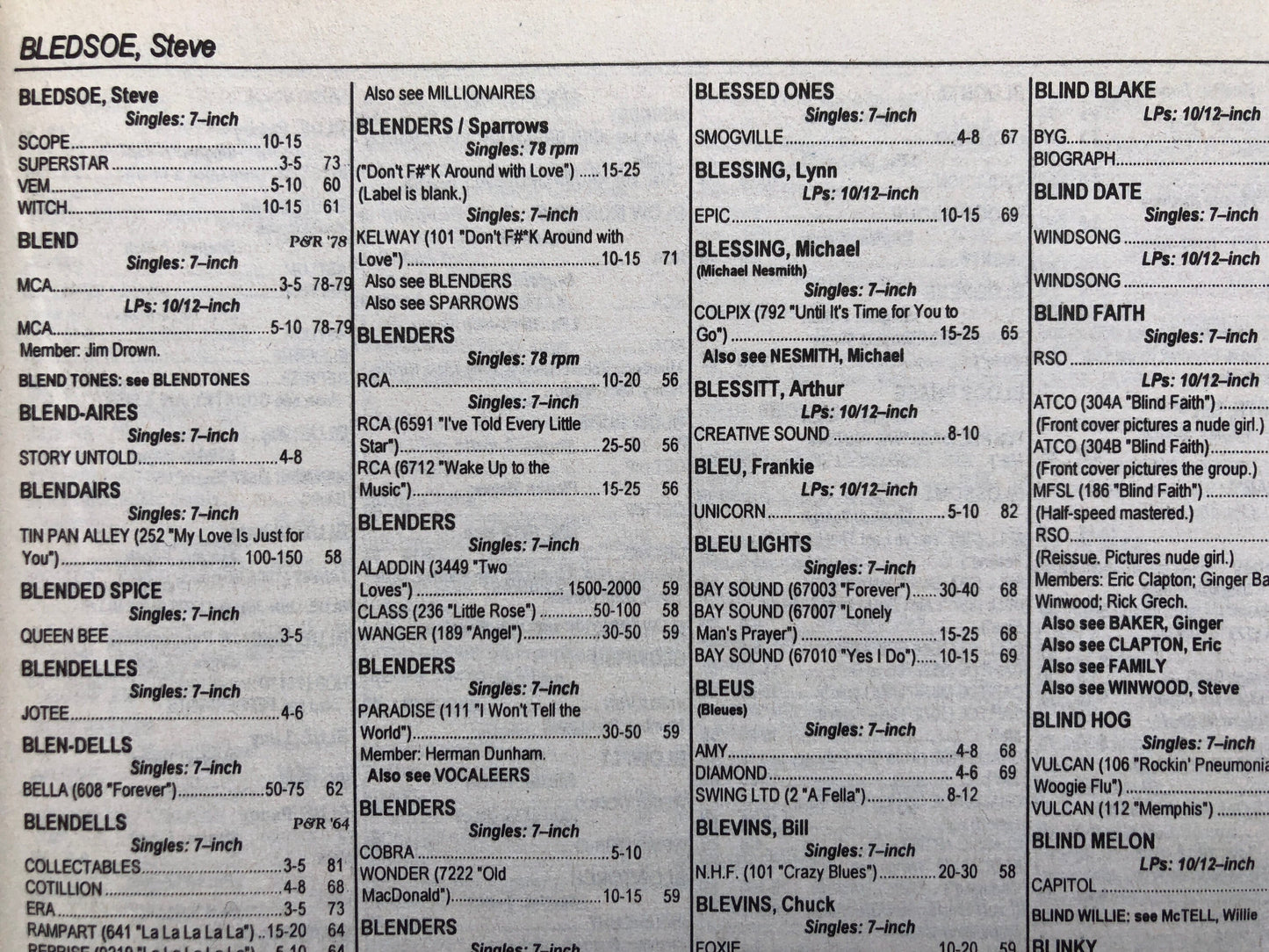Jerry Osborne's Rockin Records | Buyers Sellers Reference Book and Price Guide | 1999 Edition Vintage Vinyl Price Guide