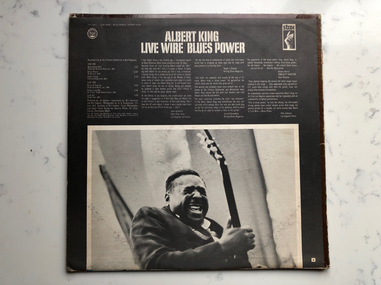 Albert King Live Wire Blues Power Vintage Vinyl Stax records STS 2003 Electric Blues 1960's R & B Records 1960's Blues Records