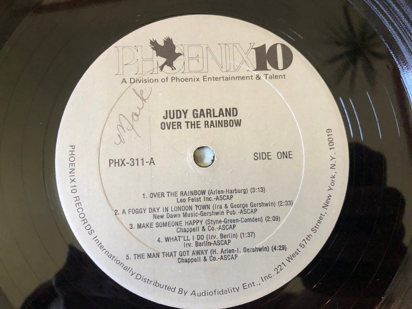 Judy Garland Two Record Bundle | with Freddy Martin And His Orchestra At The Grove T1118 | Over the Rainbow PHX 311 | Judy Garland Records