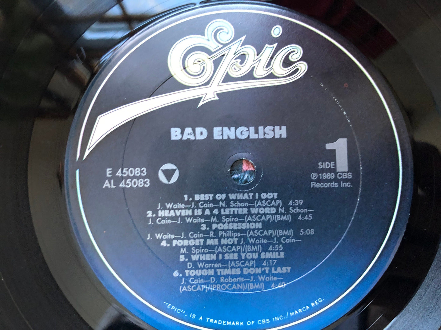 Bad English (Self Titled) Bad English Epic OE 45083 1989 Original Vintage Vinyl VG Rare John Waite, Journey, The Baby's