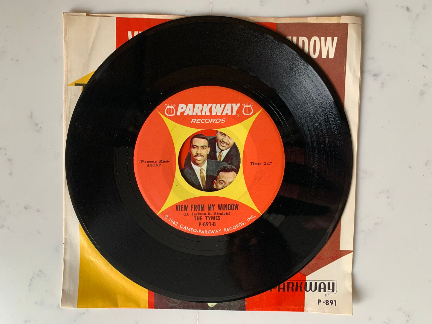 The Tymes View From My Mind, Somewhere, Parkway P-891 1960's Funk/Soul Records 45 rpm