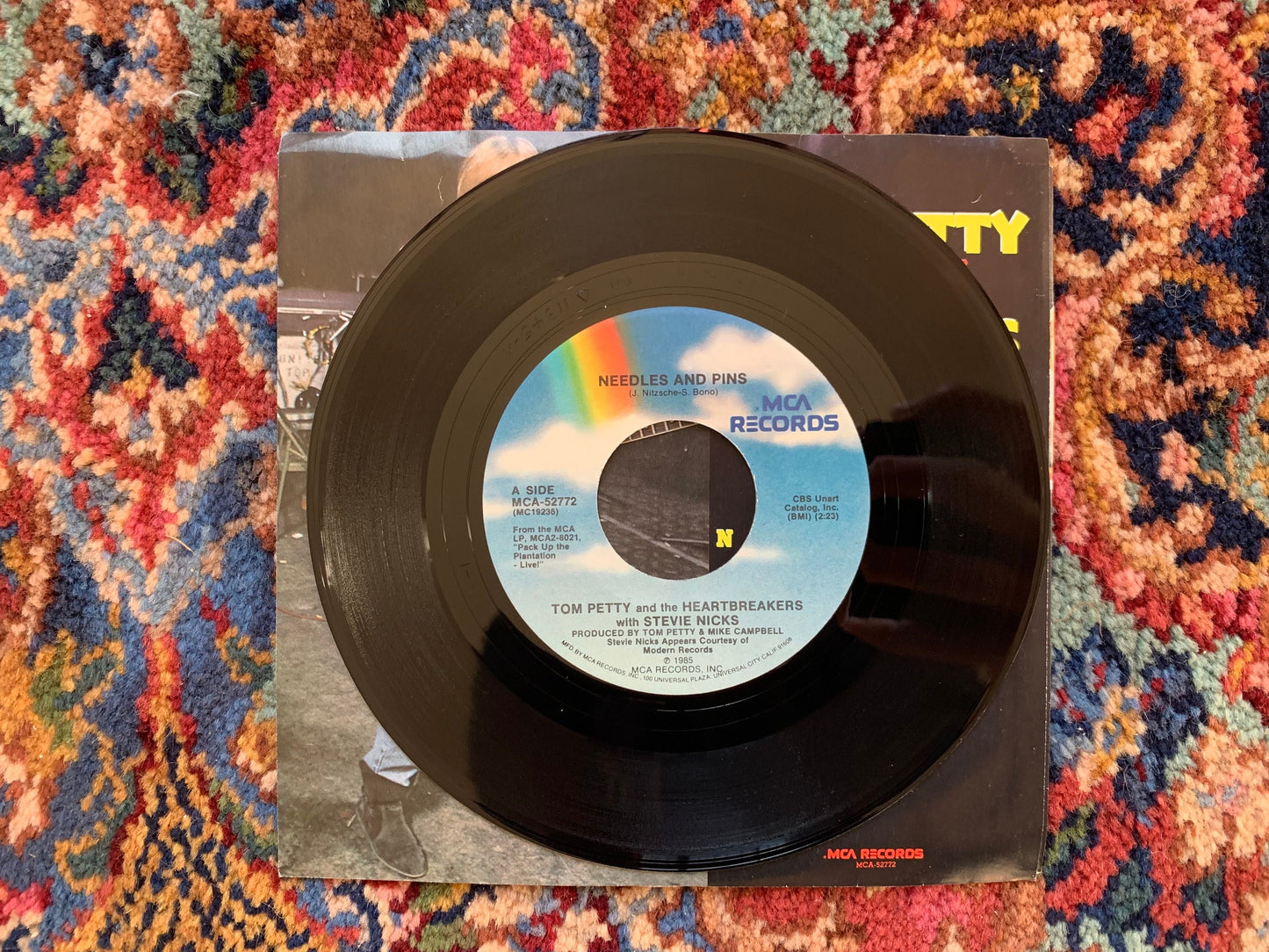 Tom Petty and the Heartbreakers with Stevie Nicks Needles And Pins (Live!), Spike MCA52772 Records 1986 Vintage Vinyl Records 80's Tom Petty