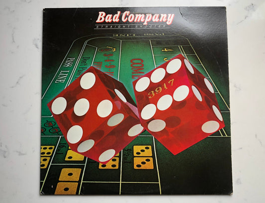 Bad Company Straight Shooter Swan Song SS8502, Vintage Vinyl Record, 1975 Original PRC Pressing Arena Rock Record