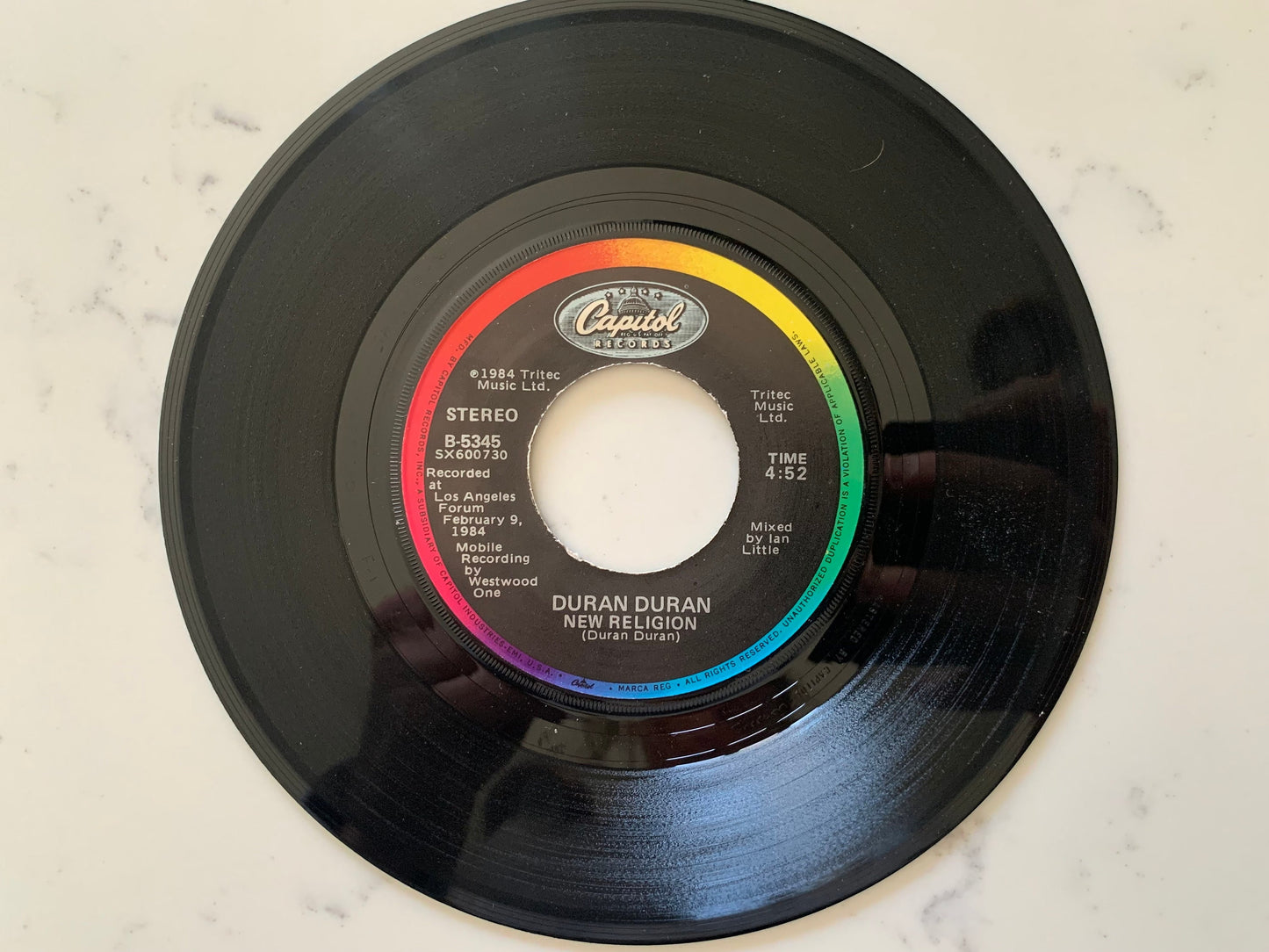 Duran Duran The Reflex, New Religion Capitol Records 1983 B-5345 Masterdisk Original Duran Duran Singles, Limited Edition Poster Sleeve