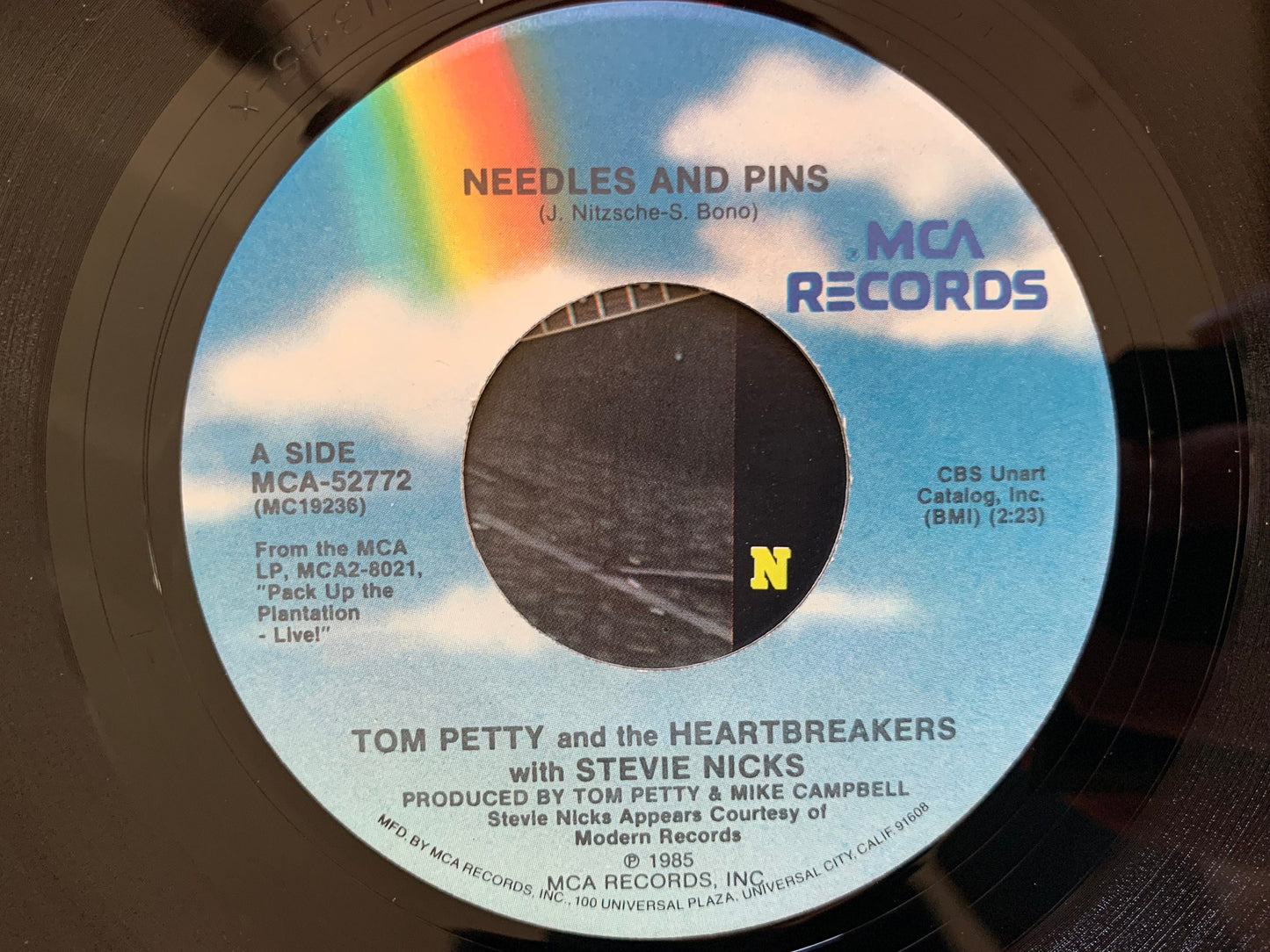Tom Petty and the Heartbreakers with Stevie Nicks Needles And Pins (Live!), Spike MCA52772 Records 1986 Vintage Vinyl Records 80's Tom Petty
