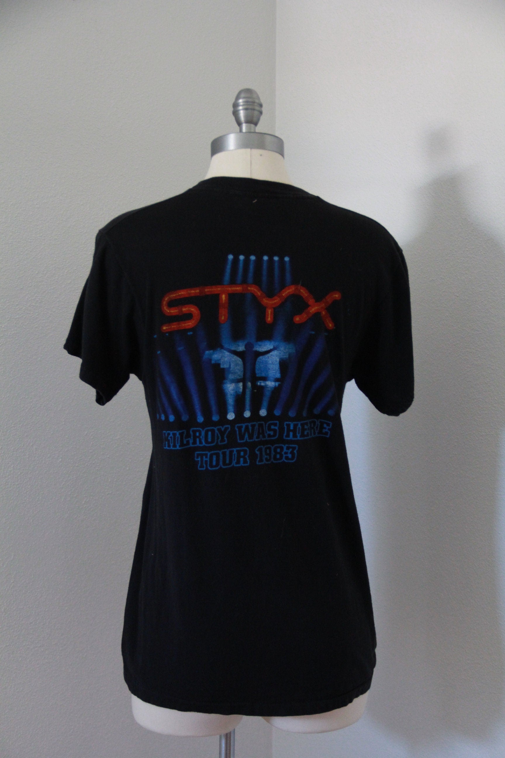 Styx, Kilroy Was Here, Concert Tshirt, 1983 Tour T-Shirt, Vintage Concert Tees, Size Large, 1980's Styx Souvenir