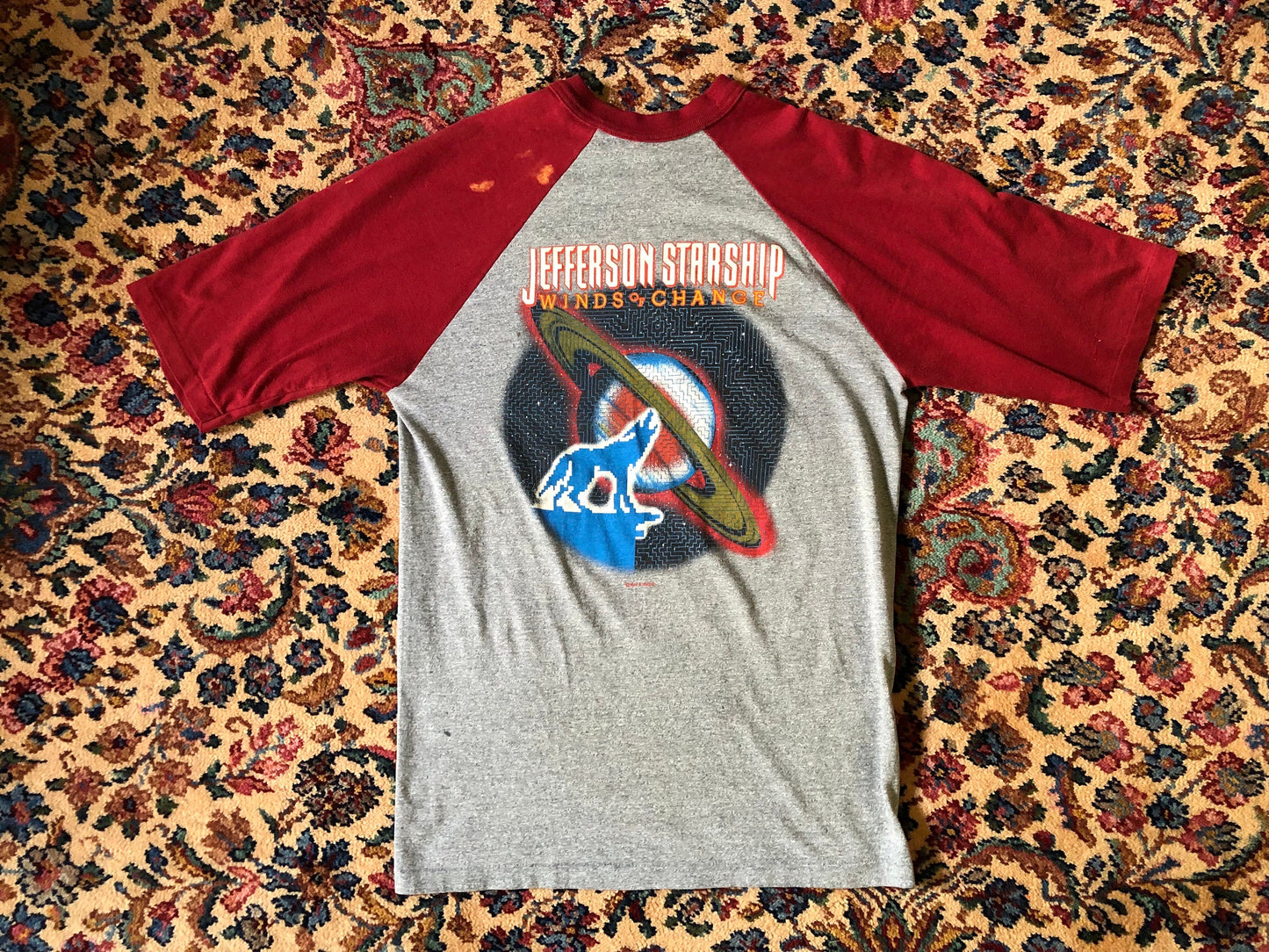 1982 Vintage Jefferson Starship • Winds of Change • Concert Tee Shirt • Authentic • Rare Jefferson Statship Raglan • Single Stitch Band Tees