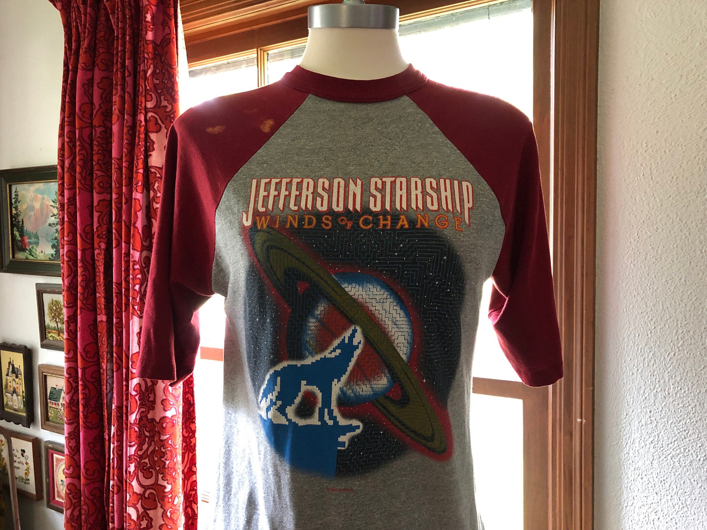 1982 Vintage Jefferson Starship • Winds of Change • Concert Tee Shirt • Authentic • Rare Jefferson Statship Raglan • Single Stitch Band Tees