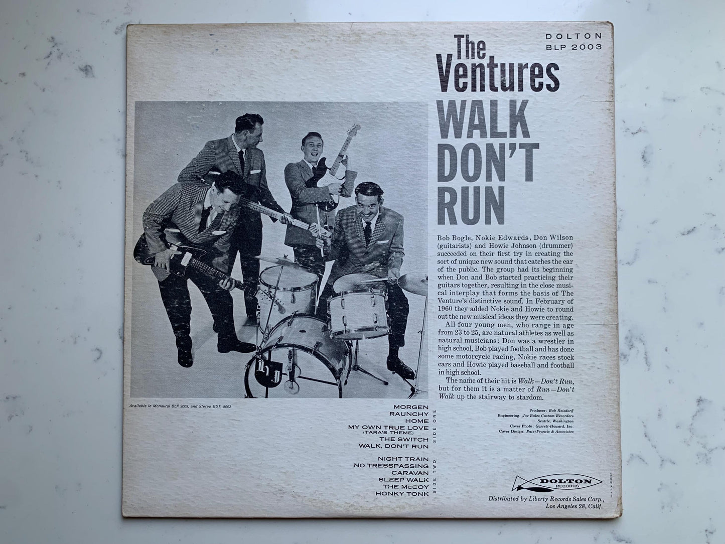 The Ventures Walk Don't Run Original 1965 Mono Dolton Records BLP 2003 Vinyl Record Vintage, 1960's Surf, Rockabilly