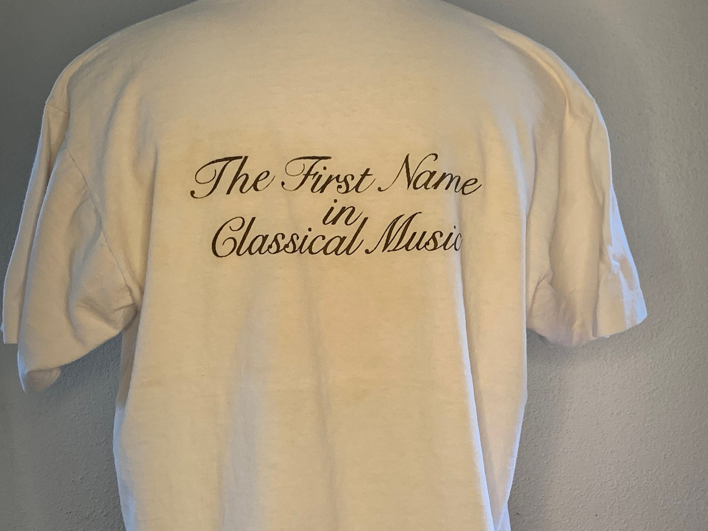 1990's RCA Victor Red Seal T-Shirt, The First Name in Classical Music, Raised Lettering, Size Large, Made in USA, 100% cotton