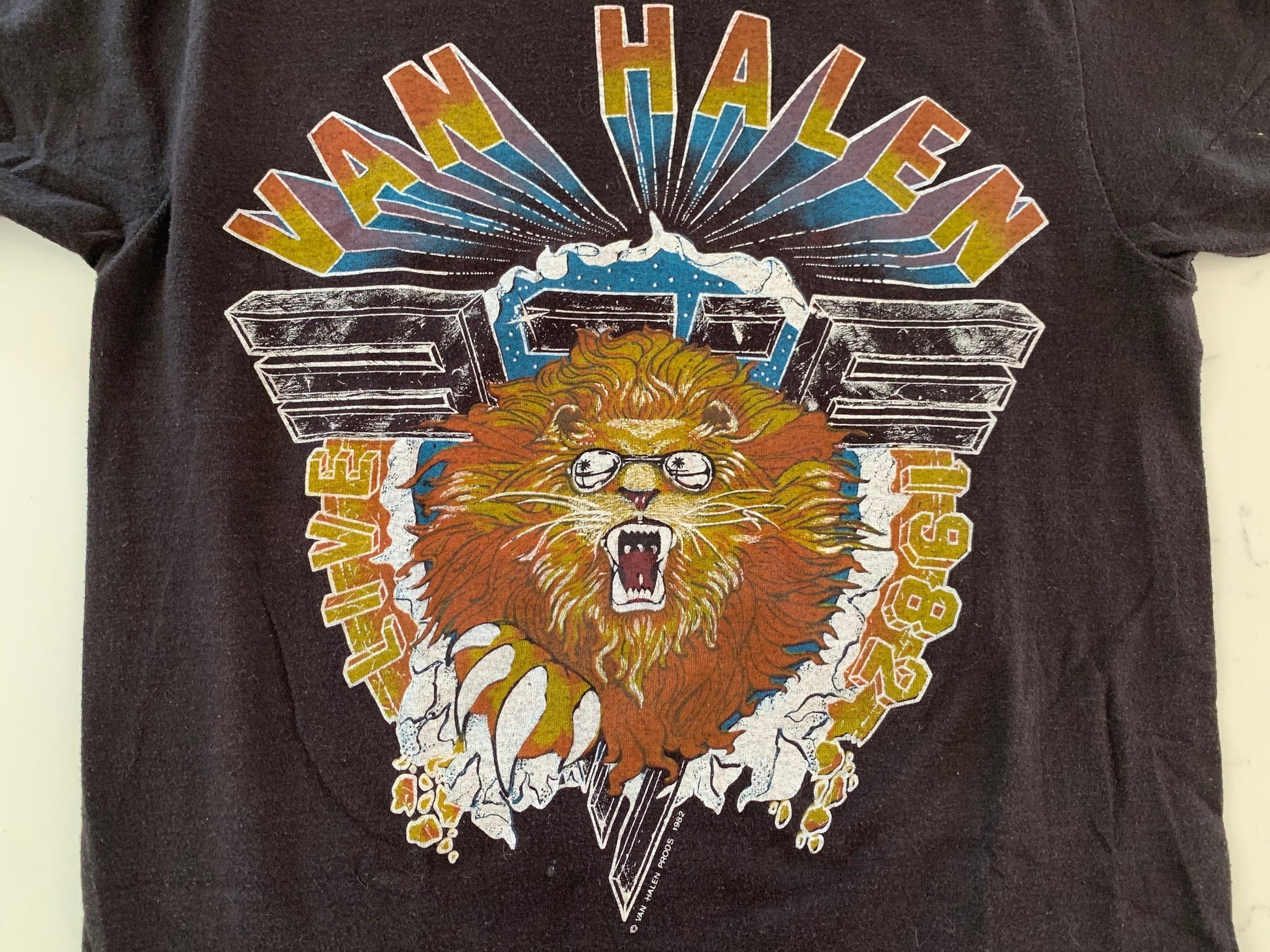 1982 Van Halen Hide Your Sheep Down River Live Tour, Authentic Tour T-Shirt, Vintage Van Halen, Souvenir, Ched Made in USA Size M