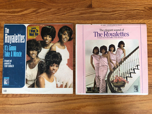 The Elegant Sound of The Royalettes by Teddy Randazzo Vintage Vinyl Records and  It's Gonna Take A Miracle Royalettes Record Bundle