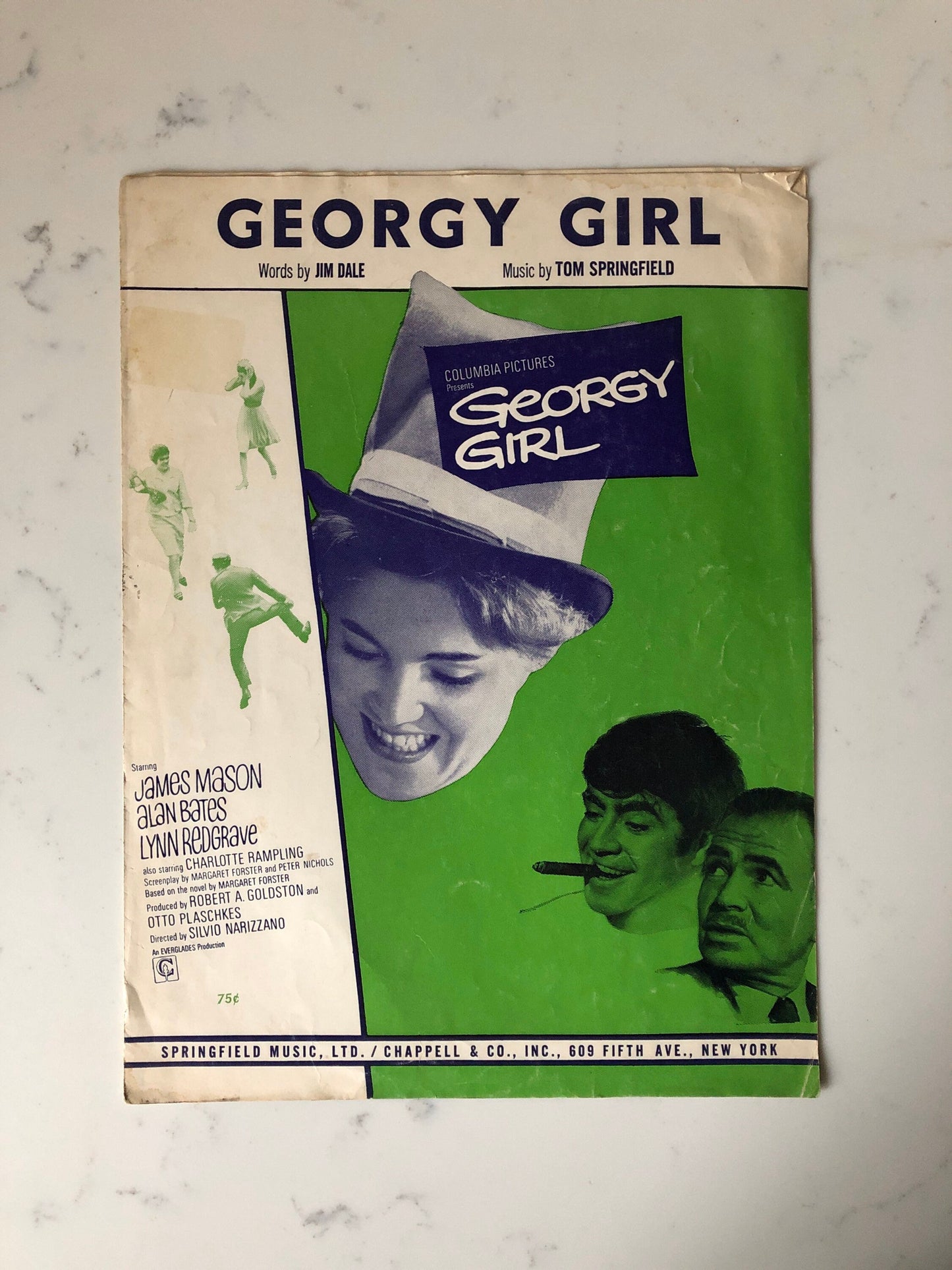 Georgy Girl Sheet Music | Music by Tom Springfield | Words by Jim Dale | James Mason | Lynn Redgrave | Alan Bates