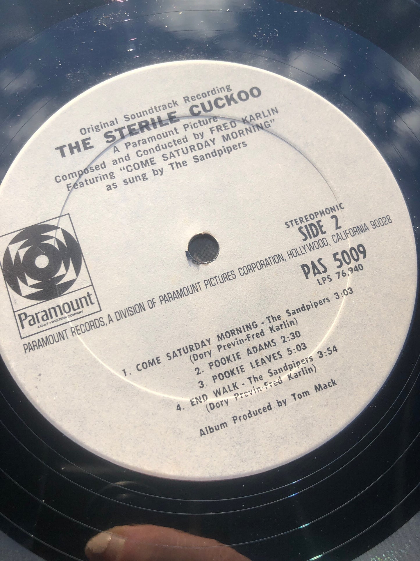 The Sterile Cuckoo |  Original Motion Picture Soundtrack  | Vintage Vinyl Record Soundtracks | Liza Minelli | PAS 5009 | Fred Karlin