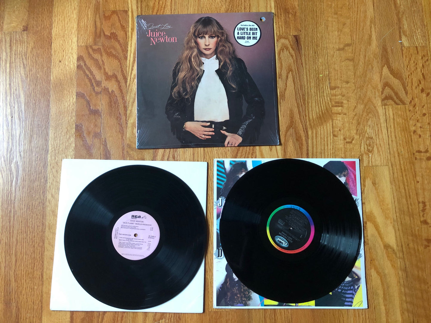 Juice Newton 3 record bundle | Quiet Lies | DIrty Looks | "Old Flame" World Premiere PROMO | Vintage Vinyl Records | 1980's Pop Records