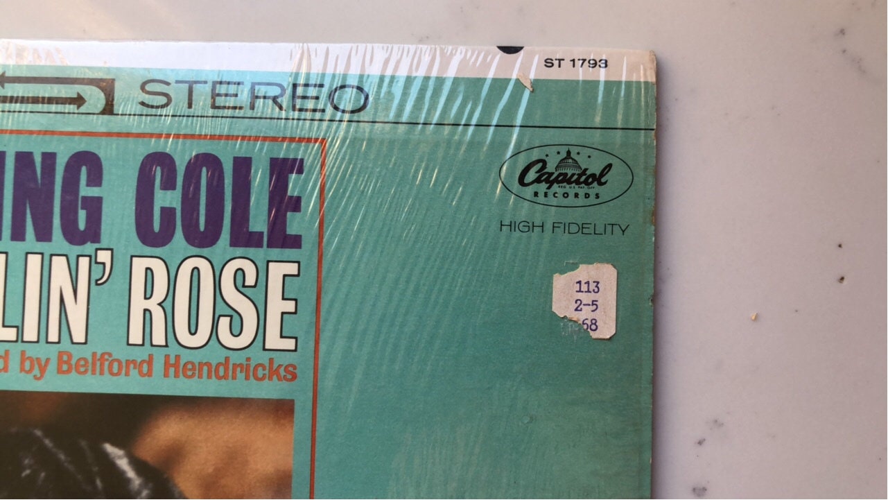 Nat King Cole Record  | Ramblin' Rose | Vintage Vinyl | 1960's Jazz | Capitol Records ST 1793