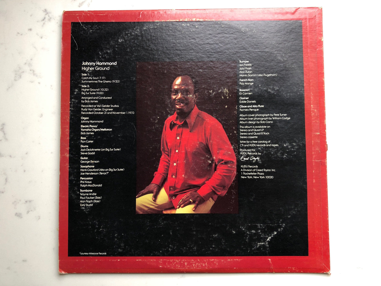 Johnny Hammond • Higher Ground • Vintage Vinyl Record • Kudu Records KU-16 • Stevie Wonder • Jazz Records • Soul Funk Records