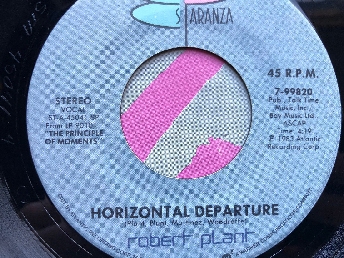 Robert Plant • In the Mood • Horizontal Departure  • 7-99820 • Robert Plant Singles • 45rpm • Classic Rock Singles