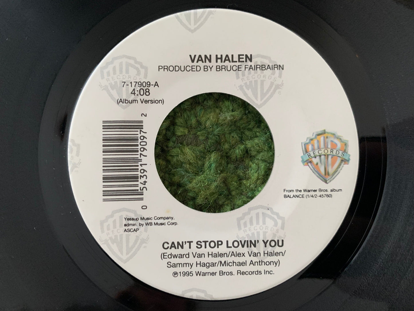 Van Halen Can't Stop Lovin You, Crossing Over Original Vintage 45 rpm 7" records Original 1995 Vintage Vinyl Warner Brothers  7-17909