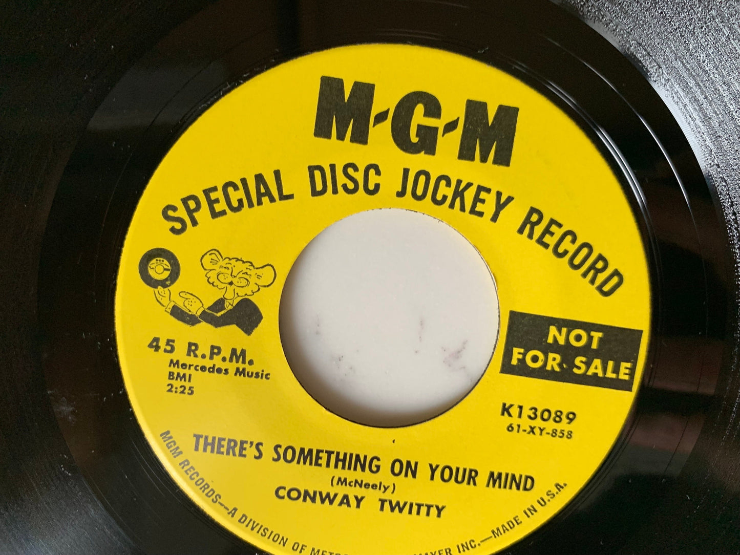 Conway Twitty Unchained Melody, There's something on your mind 1962 PROMO MGM Records – K 13089, Vintage Vinyl Country singles