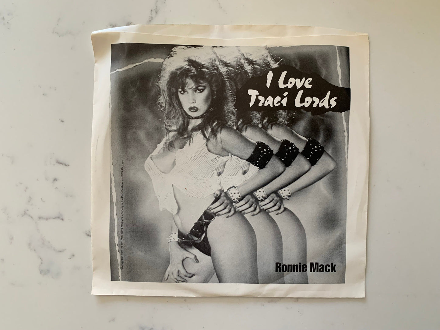 Ronnie Mack I Love Traci Lords 7" 45 RPM Single Lonesome Town – LTS-112/LTS 111 1986 Original Rockabilly, Country, Vintage Vinyl Records