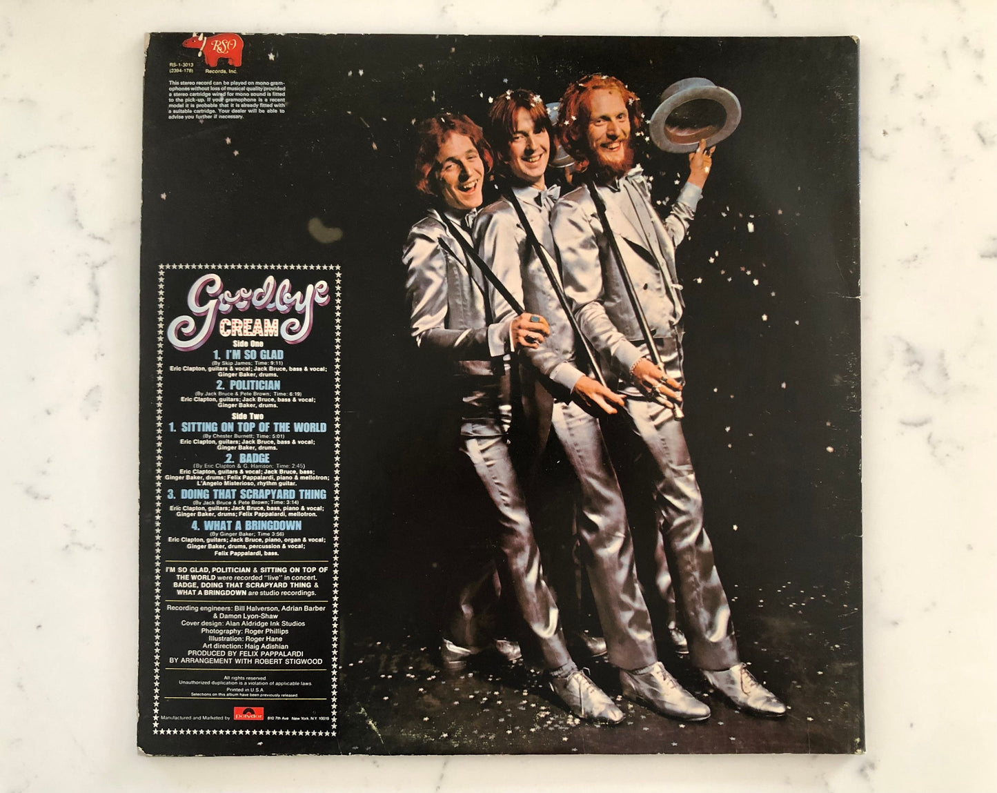 Cream Goodbye Cream PROMO Collectors Edition Original 1977 RS-1-3013 Vintage Vinyl Psychedelic Records Eric Clapton, Ginger Baker