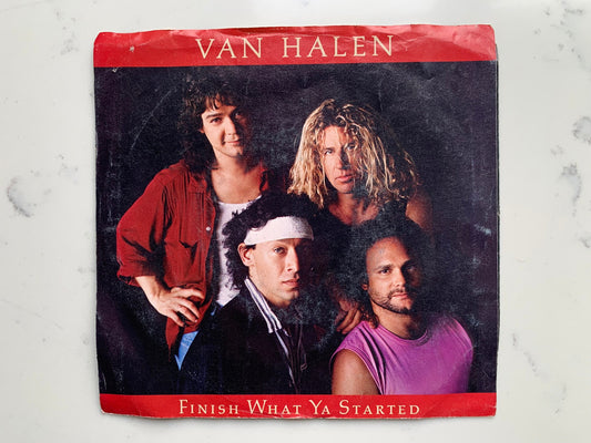Van Halen Finish What Ya Started, Sucker in a 3 Piece Original Vintage 45 rpm 7" record Original 1988 Vintage Vinyl Warner Brothers  7-27746