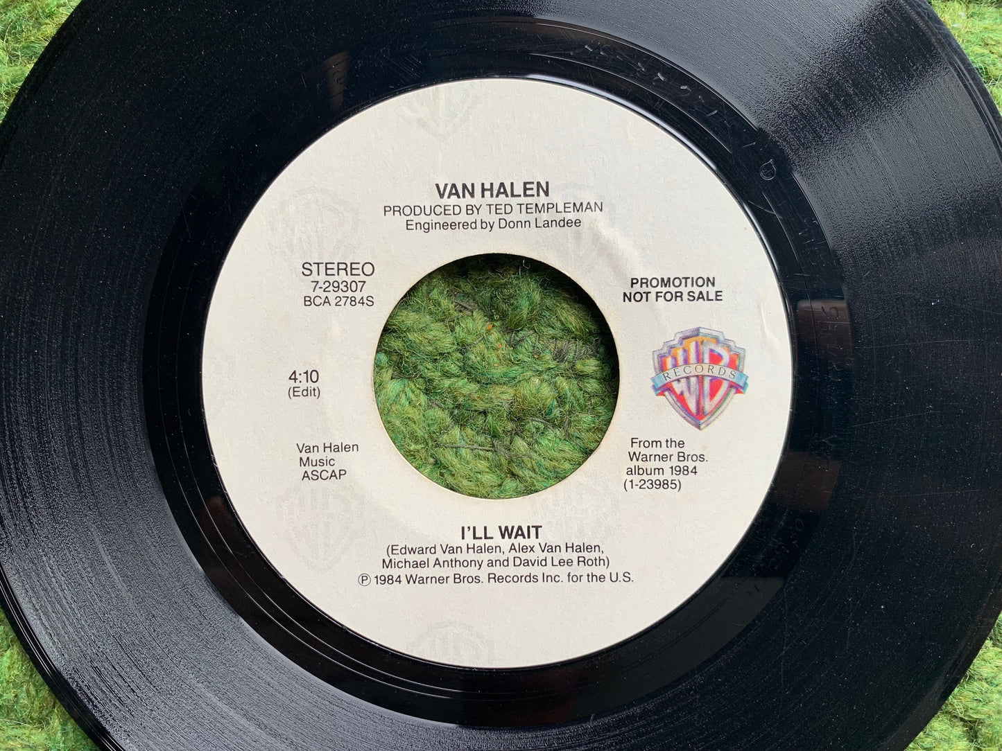 Van Halen I'll Wait Original Vintage 45 rpm 7" records Original 1984 Vintage Vinyl Warner Brothers  7-29307
