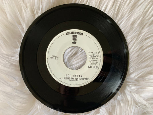 Bob Dylan It Ain't Me, Babe Mono, All Along the Watchtower Stereo 1974 Asylum E-45212 Vinyl Records 70's Bob Dylan Singles 45 RPM 7" Records
