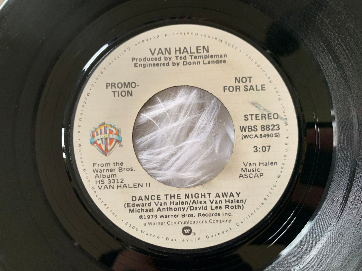 Van Halen Dance the Night Away Original Mono/Stereo Vintage 45 rpm 7" records Original 1979 Vintage Vinyl Warner Brothers WBS 8823